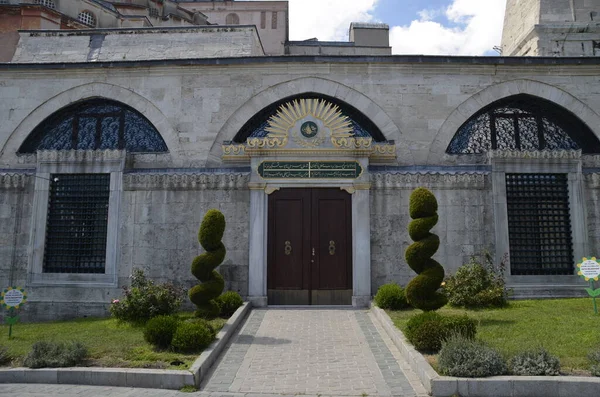 Hagia Sophia Gate Monograma Otomano Inscrição Istambul Turquia — Fotografia de Stock
