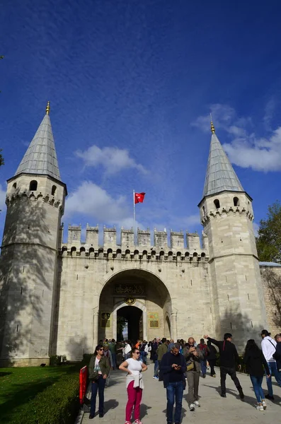 Istanbul Turquie Octobre 2022 Topkapi Palace Gate Touristes Foule — Photo