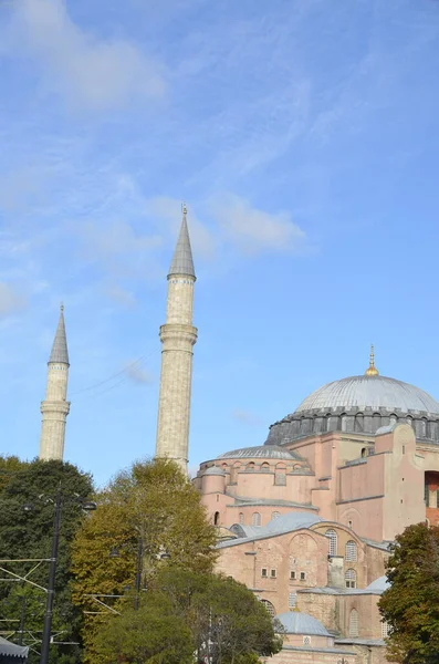 Mesquita Hagia Sophia Céu Azul Istambul Turquia — Fotografia de Stock