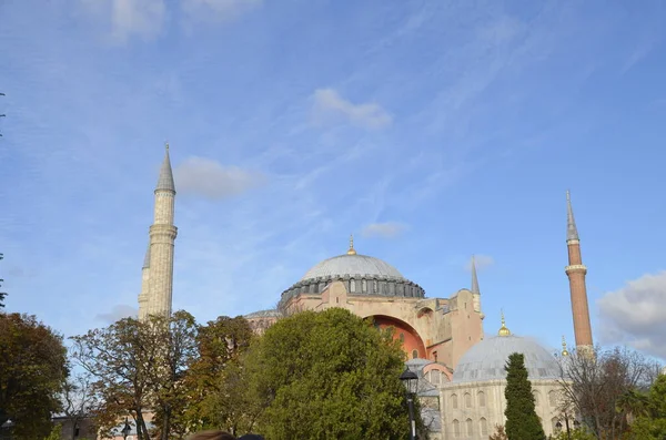 Hagia Sophia Mecset Sultanahmet Parkban Isztambul Törökország — Stock Fotó