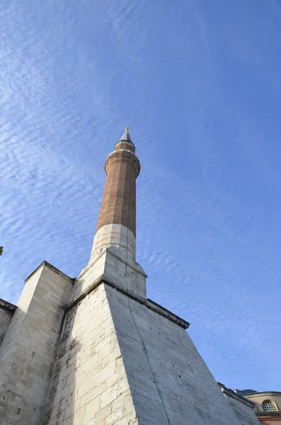 Mosquée Sainte Sophie Minaret Ciel Bleu Istanbul Turquie — Photo
