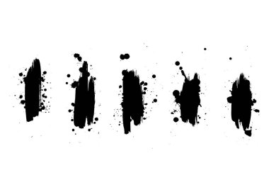 Suluboya vektör fırça darbeleri koleksiyonu, mürekkep boyası koleksiyonu