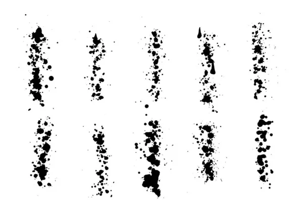 Вектор Текстури Ручної Роботи Абстрактні Чорнильні Краплі Білому Тлі Чорно — стоковий вектор