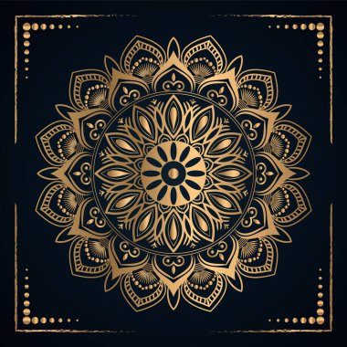 Mandala Arkaplanı, İslami Mandala Şablonu, Lüks Süslü Mandala Tasarım Vektör Arkaplanı