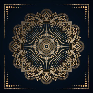 Mandala Arkaplanı, İslami Mandala Şablonu, Lüks Süslü Mandala Tasarım Vektör Arkaplanı
