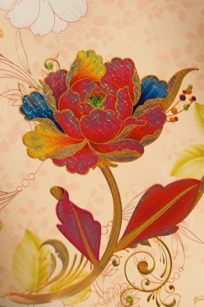 Çiçekli dekoratif bir fotoğraf. Fotoğraftaki resim.. 