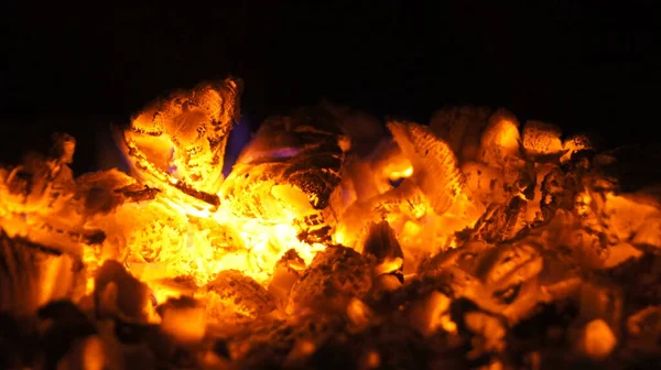 Fire Oven Bright Tongues Fire Firewood Melted Hot Stove Color — Stock Photo, Image