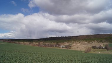 Telefon ve tabletler için doğal bir geçmiş. Brzezany bölgesindeki Verbiv köyünün yakınındaki doğa. 