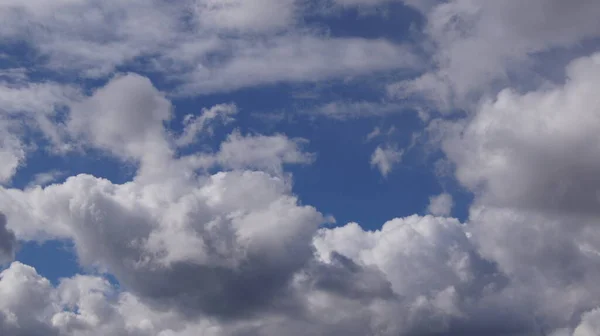 Blue Ukrainian Sky White Smoke Background Clouds Sky Phones Tablets — Stock Photo, Image