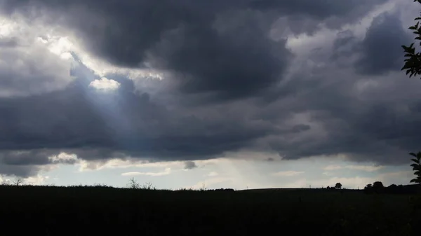 Summer Ukrainian Thunderstorms Skies Storm Clouds Warm Summer Thunderstorms Stormy — Stock Photo, Image