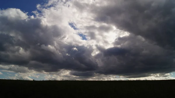 Літо Українські Грози Небо Грозових Хмарах Теплі Літні Грози Штормове — стокове фото