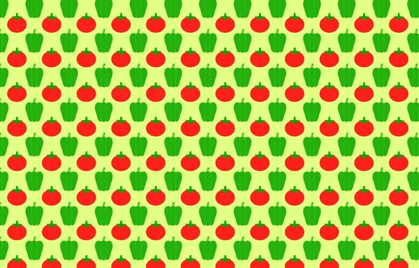 a background material of tomato and pepper pattern, illustration