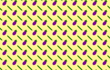 Patlıcan ve salatalıktan oluşan bir arka plan malzemesi.