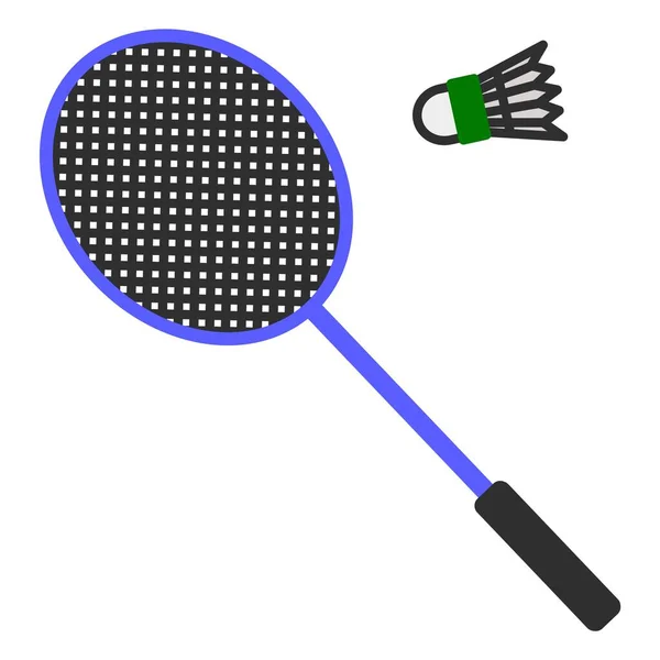Ilustrace Badmintonové Rakety Shuttlecocku — Stock fotografie
