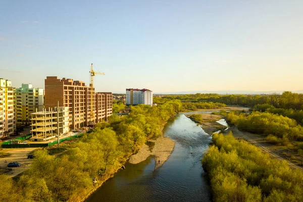 Ukrayna Nın Vano Frankivsk Şehrinde Inşaat Halindeki Yüksek Apartman Binaları — Stok fotoğraf