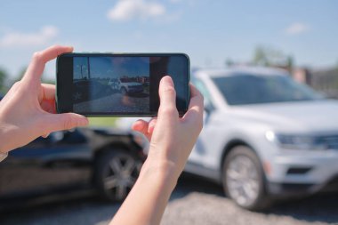 Stresli sürücünün cep telefonu kamerasından çektiği fotoğraf.