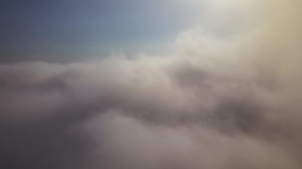 Widok Lotu Ptaka Okna Samolotu Dużej Wysokości Ziemi Pokryty Białymi — Wideo stockowe