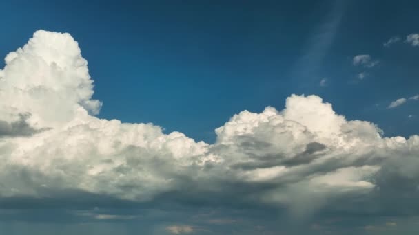 Landschap Van Donkere Cumulonimbus Wolken Zoals Vulkaan Uitbarsting Stormachtige Hemel — Stockvideo