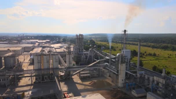 Αεροφωτογραφία Πετροχημικού Εργοστασίου Διύλισης Πετρελαίου Και Φυσικού Αερίου Δομή Κατασκευής — Αρχείο Βίντεο