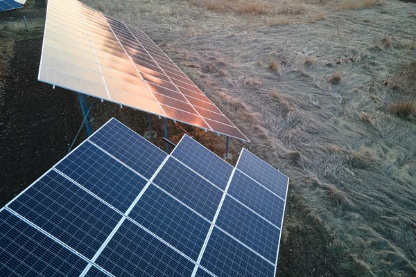 Zonne Fotovoltaïsche Panelen Voor Productie Van Schone Ecologische Elektrische Energie — Stockfoto