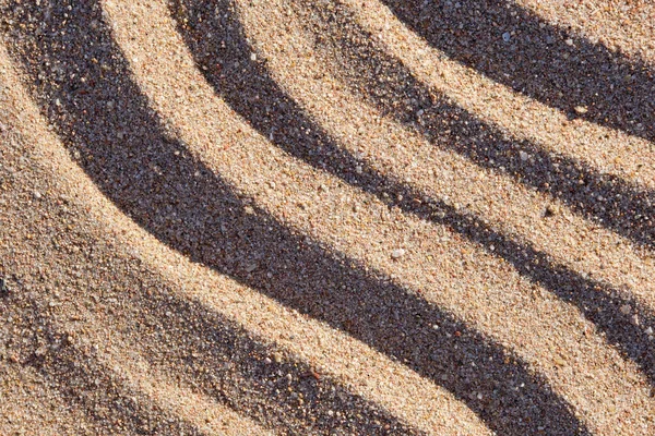 Wavy Pattern Natural Beach Sand Background Summer Designs — Fotografia de Stock