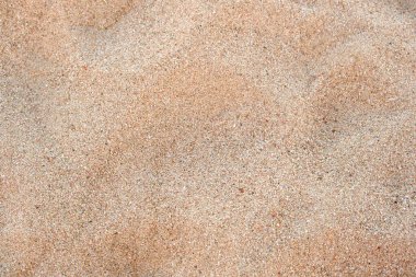 Sahil şeridini kaplayan temiz sarı kum yüzeyi. Kum dokusu.