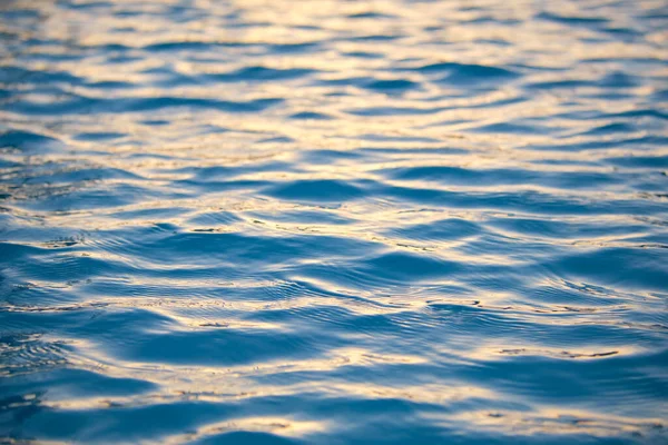 Close Zeegezicht Oppervlak Van Blauw Zeewater Met Kleine Rimpelgolven — Stockfoto