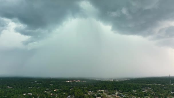 Nubes Oscuras Tormentosas Que Forman Cielo Sombrío Antes Fuertes Lluvias — Vídeos de Stock