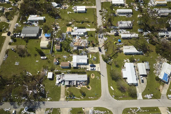 Orkanen Ian Förstörde Hem Florida Bostadsområde Naturkatastrofer Och Deras Konsekvenser — Stockfoto