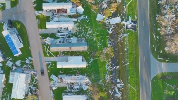 Uragano Ian Distrutto Case Nella Zona Residenziale Della Florida Disastri — Video Stock