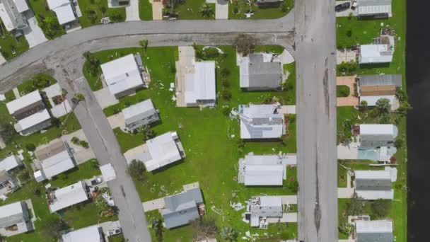 Hurikán Ian Zničil Domy Floridě Přírodní Katastrofa Její Důsledky — Stock video