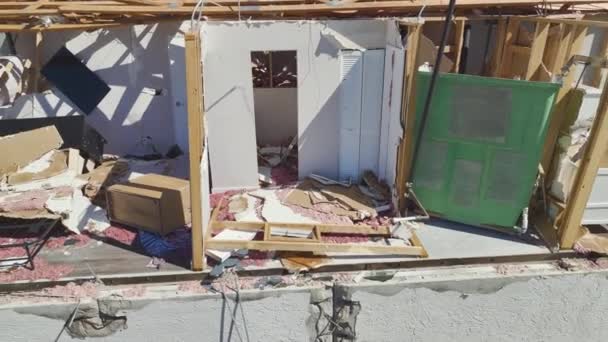 Καταστράφηκε Από Τον Τυφώνα Ian Κτίριο Στη Φλόριντα Κινητό Σπίτι — Αρχείο Βίντεο