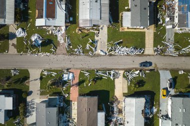Florida 'daki taşınabilir evler, Ian Kasırgası tarafından yerle bir edildi. Doğal afetin sonuçları..