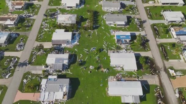 Zniszczony Przez Huragan Ian Domach Florydzie Konsekwencje Klęsk Żywiołowych — Wideo stockowe
