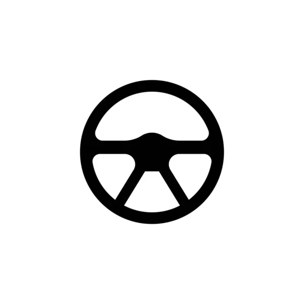 Direksiyon Tekeri Ikonu Vektör Illüstrasyon Logo Tasarımı — Stok Vektör