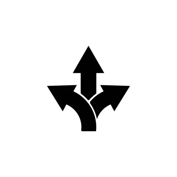 Vidlice Ikoně Silnice Návrh Vektorového Ilustračního Symbolu — Stockový vektor