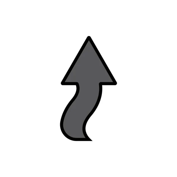 Bivio Nell Icona Della Strada Disegno Simbolo Illustrazione Vettoriale — Vettoriale Stock