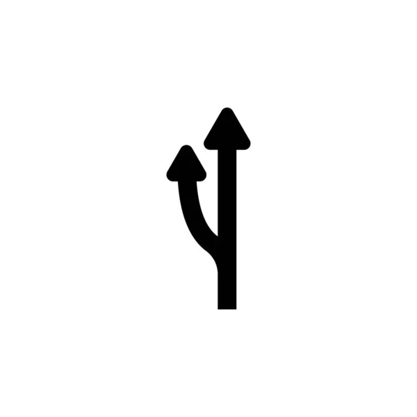 Gabelung Straßensymbol Vektor Illustration Symbol Design — Stockvektor
