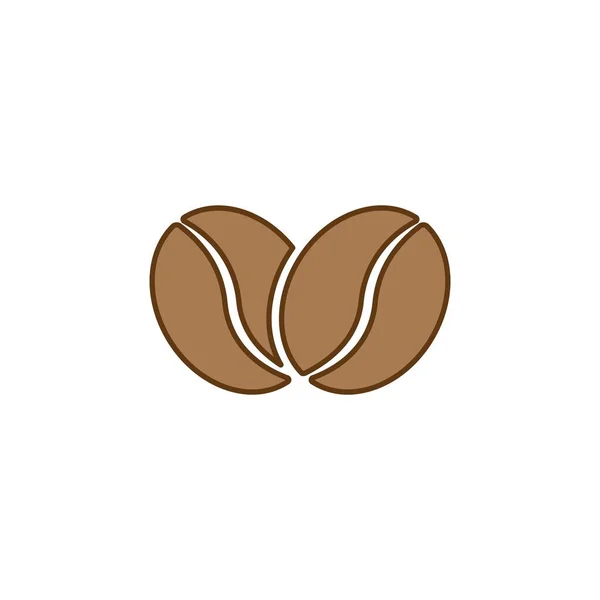 Café Grain Vecteur Icône Illustration Conception Logo Modèle — Image vectorielle
