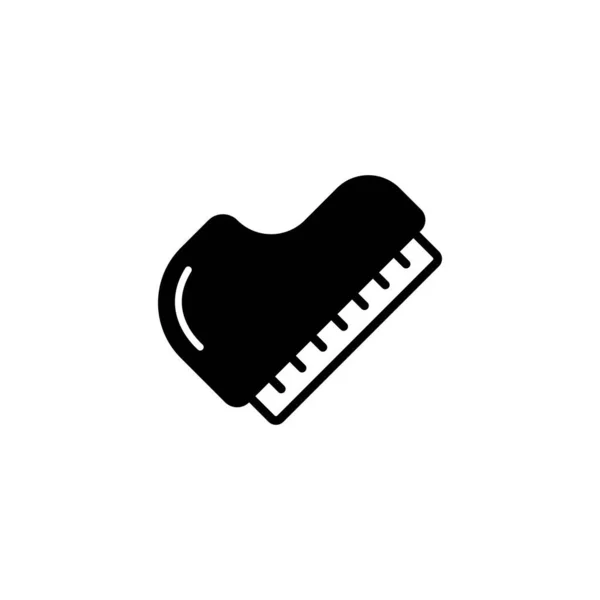Piyano Simgesi Vektör Çizim Logo Şablonu — Stok Vektör