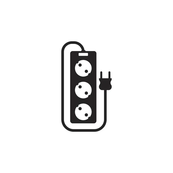 Icône Plug Vecteur Illustration Symbole Conception — Image vectorielle