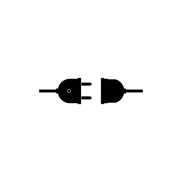Icône Plug Vecteur Illustration Symbole Conception — Image vectorielle