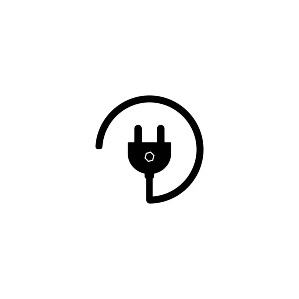 Icône Plug Vecteur Illustration Symbole Conception — Image vectorielle