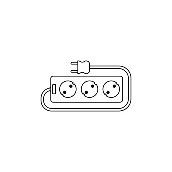 Icône Plug Vecteur Illustration Symbole Conception — Image vectorielle