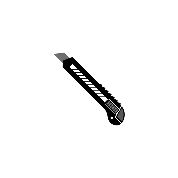 Kesici Bıçak Simgesi Vektör Illüstrasyon Logosu Tasarımı — Stok Vektör