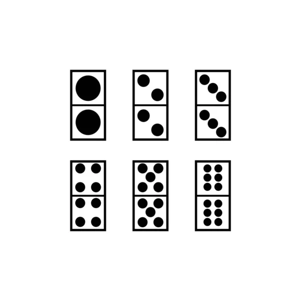 Domino Pictogram Vector Illustratie Symbool Ontwerp — Stockvector