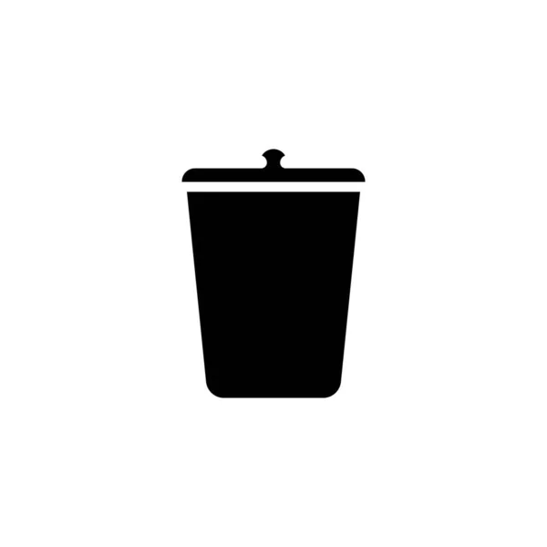 Trash Can Vector Icon Illustration Template Design — Stock Vector