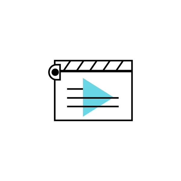 Clapper Conseil Icône Vectoriel Illustration Logo Design — Image vectorielle