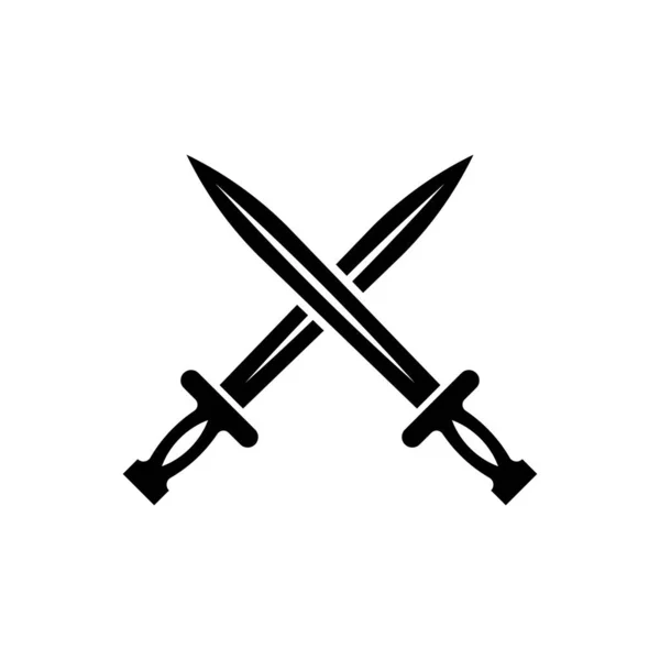 Sword Vector Icon Illustration Logo Template — Stock Vector
