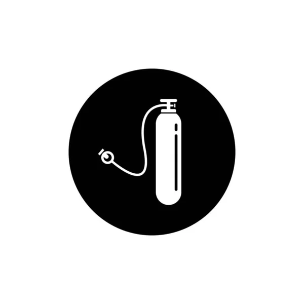 Oxygen Cylinder Icon Vector Illustration Logo Design — Stock Vector